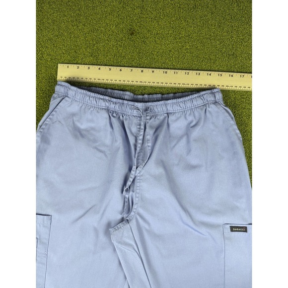 Dagacci Medical Scrub Pants Womens Medium Blue Gray Drawstring Cargo Pockets - Picture 8 of 9